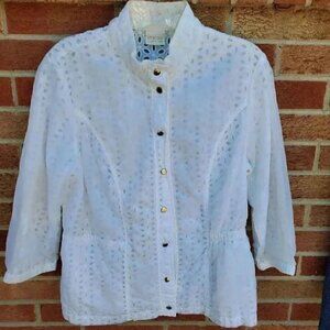 Chico's Collection Button Down Jacket Women's Size 1 (US Size 8)